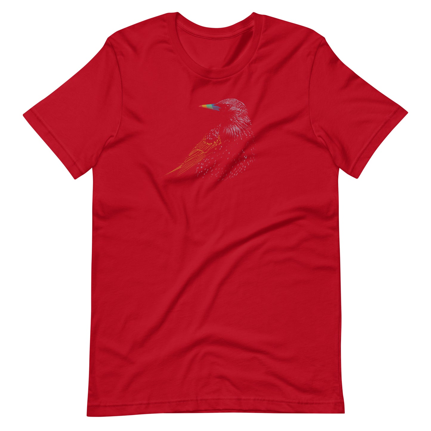 Printagon - Bird - Unisex T-shirt - Red / XS