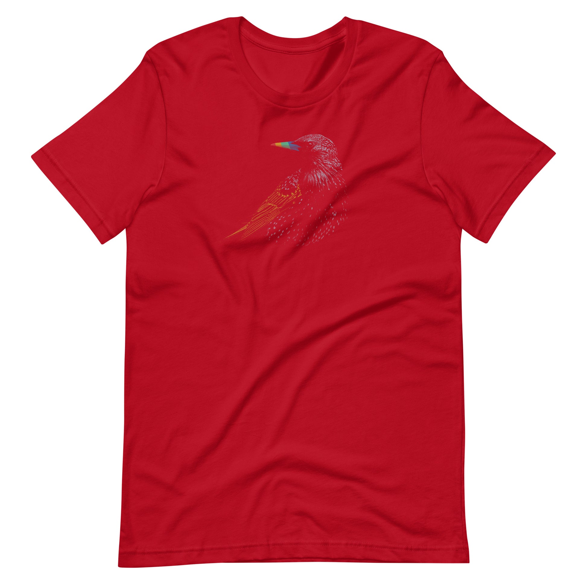 Printagon - Bird - Unisex T-shirt - Red / XS