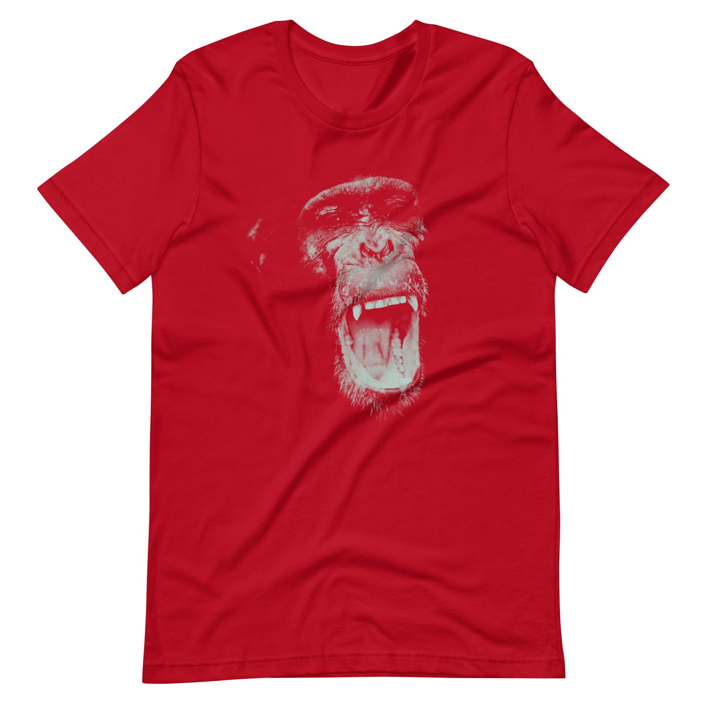 Printagon - Chimp - Unisex T-shirt - Red / XS