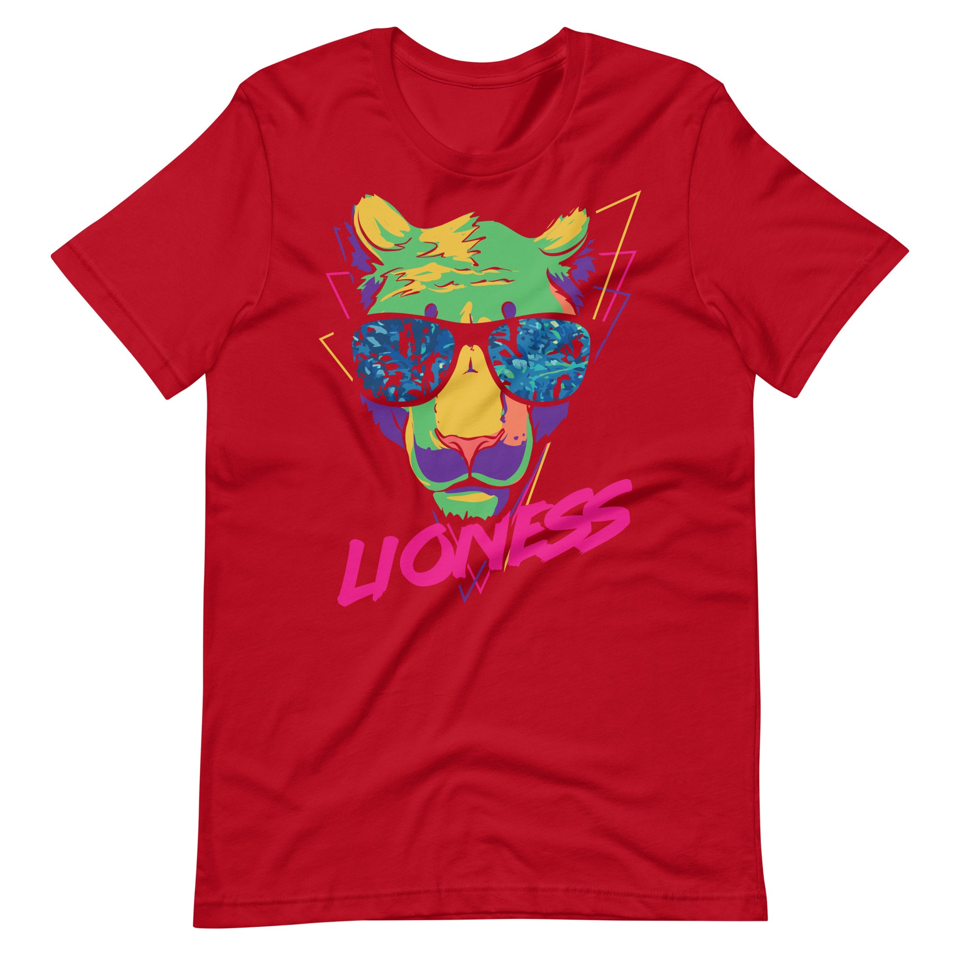 Printagon - Lioness - Unisex T-shirt - Red / XS