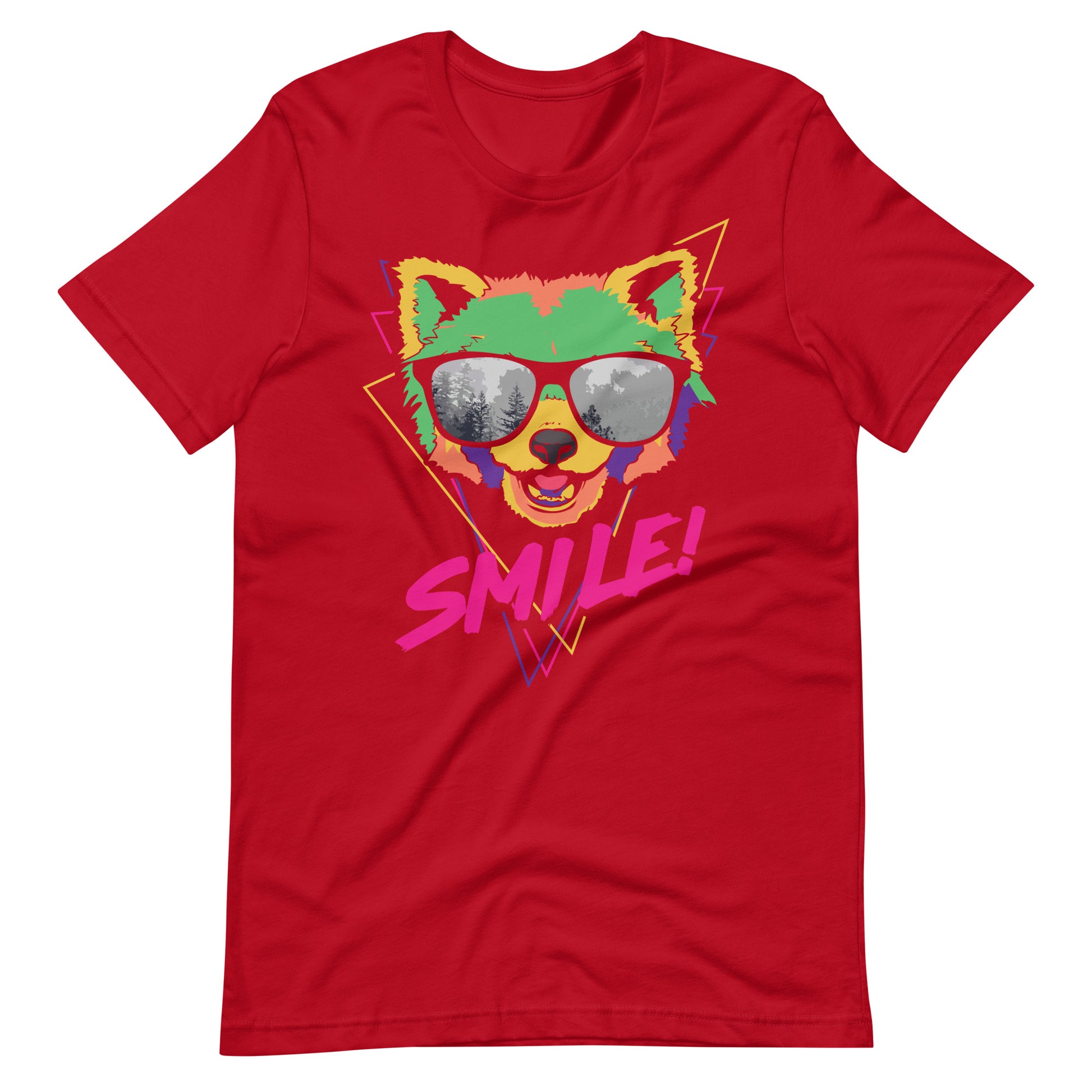 Printagon - Smile - Unisex T-shirt - Red / XS