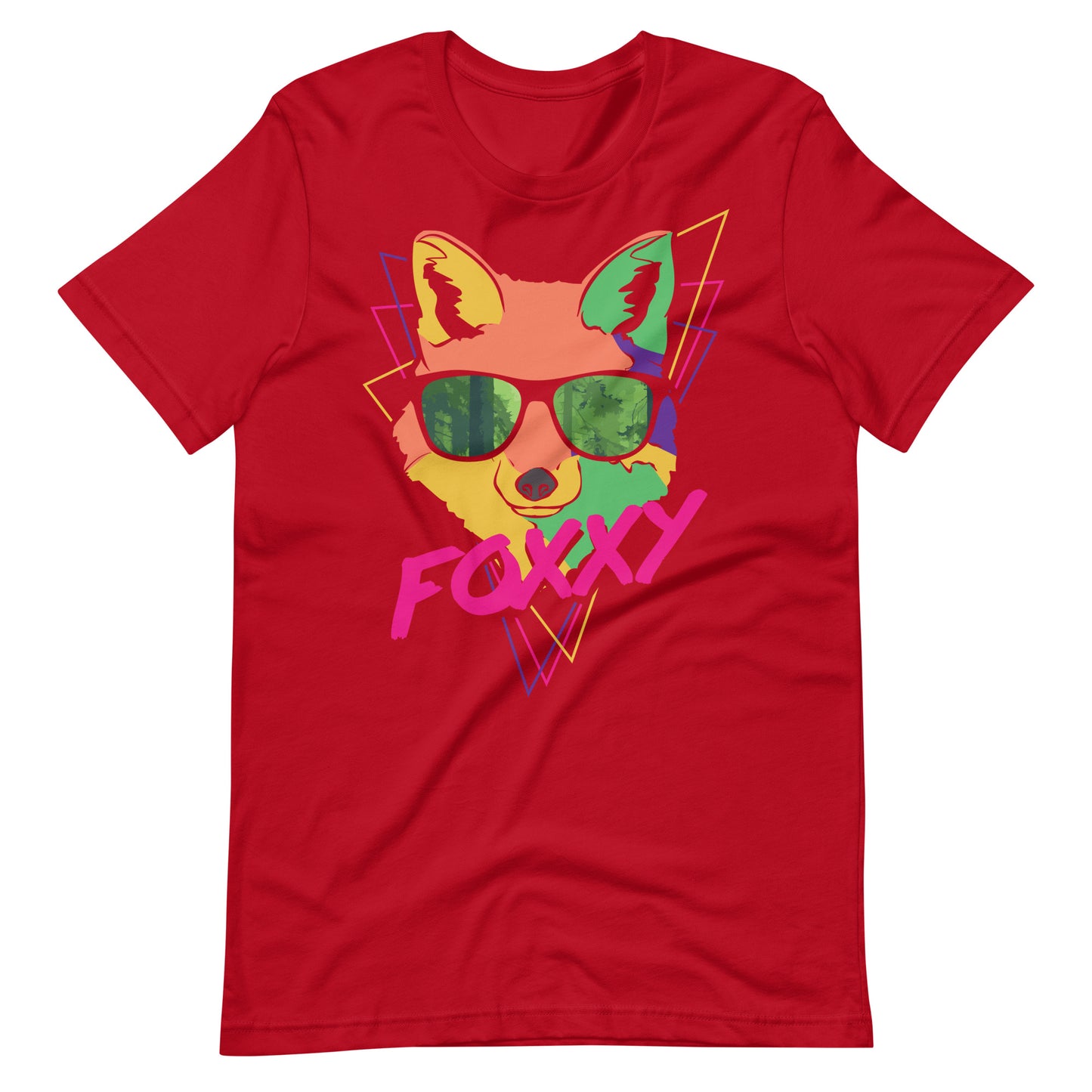 Printagon - Foxxy - Unisex T-shirt - Red / XS