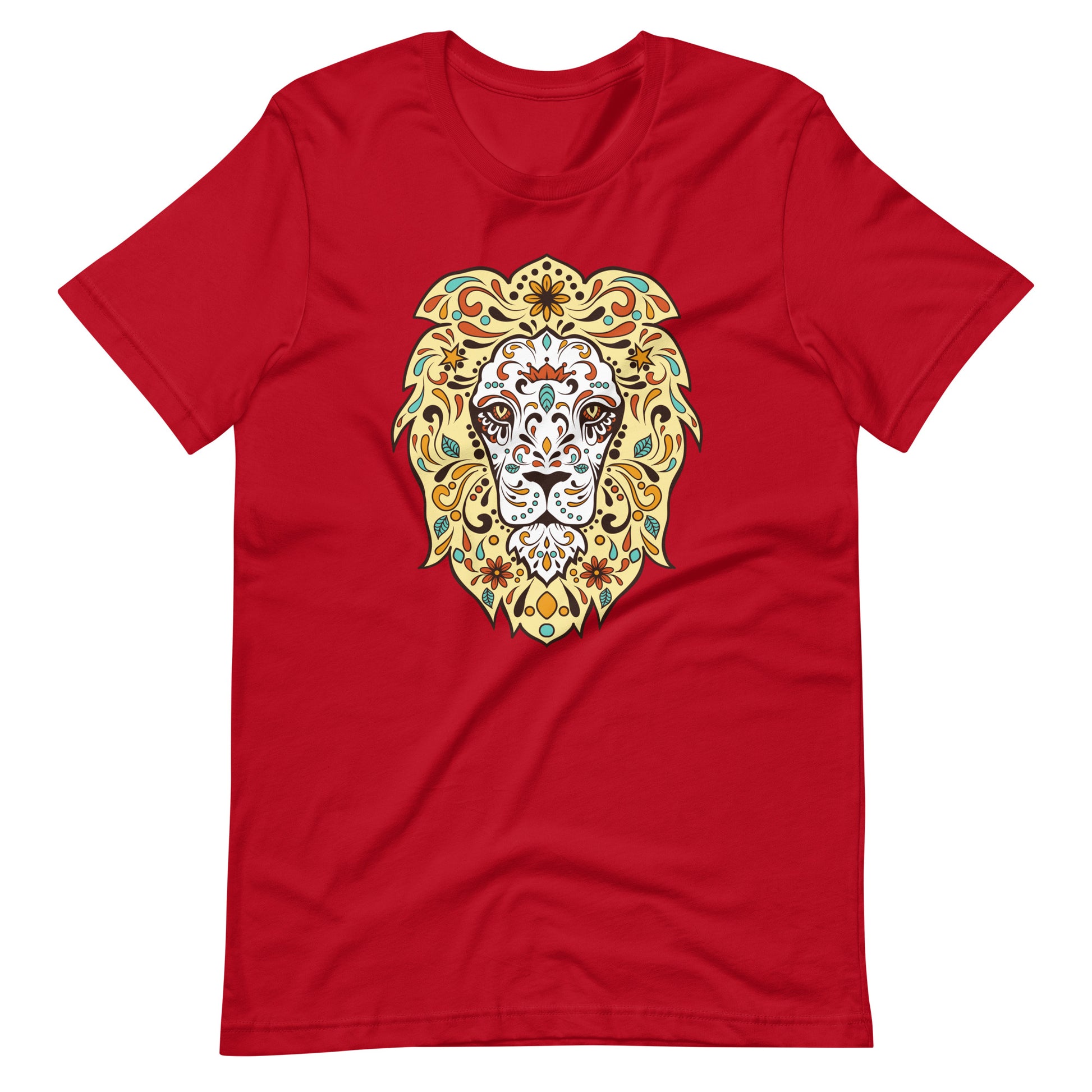 Printagon - Printed Tiger - Unisex T-shirt - Red / XS