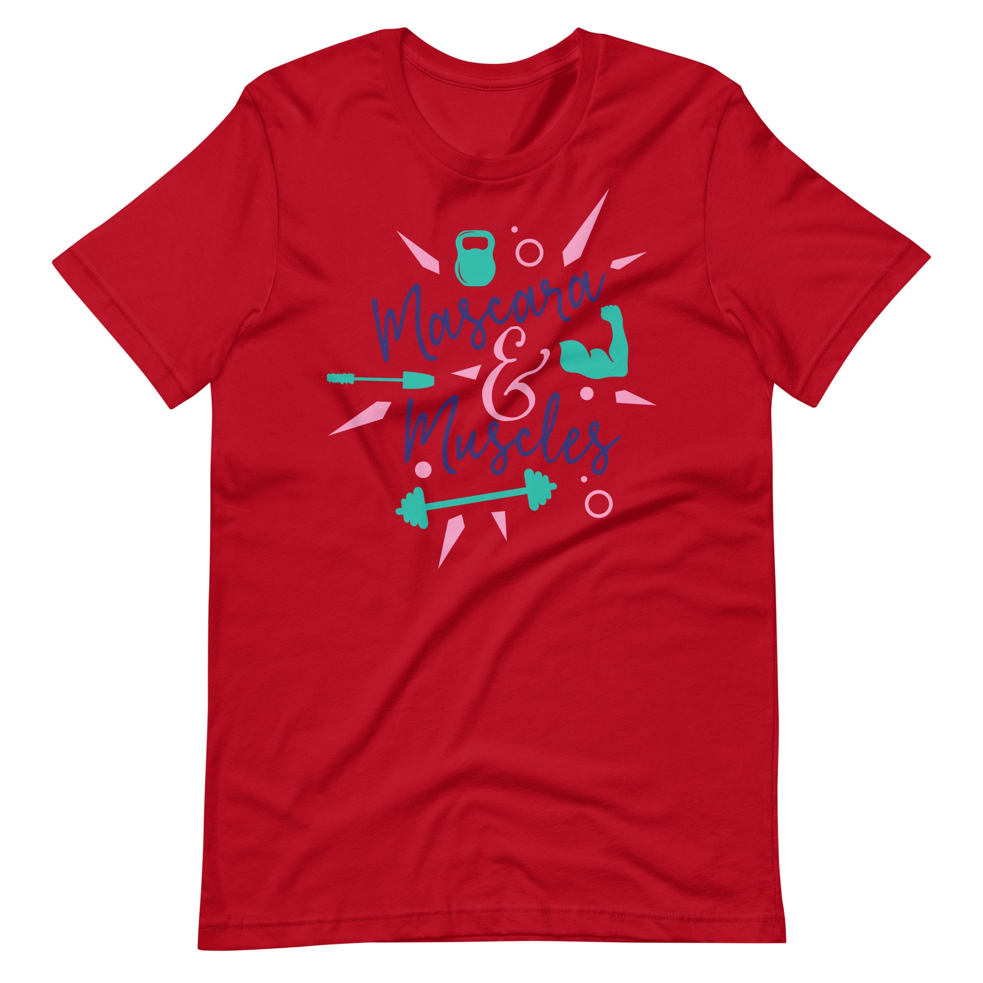 Printagon - Mascara & Muscles - T-shirt - Red / XS