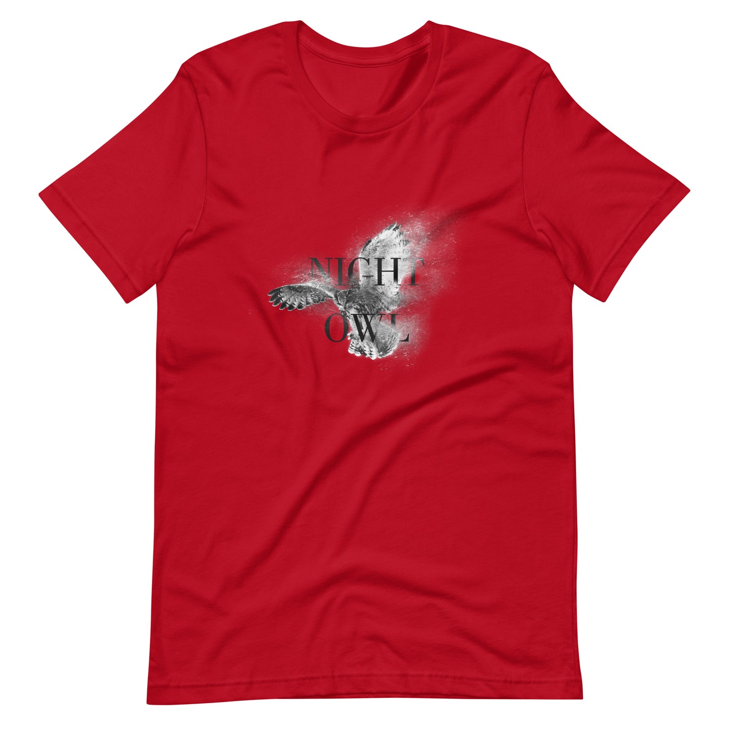 Printagon - Night Owl - Unisex T-shirt - Red / XS