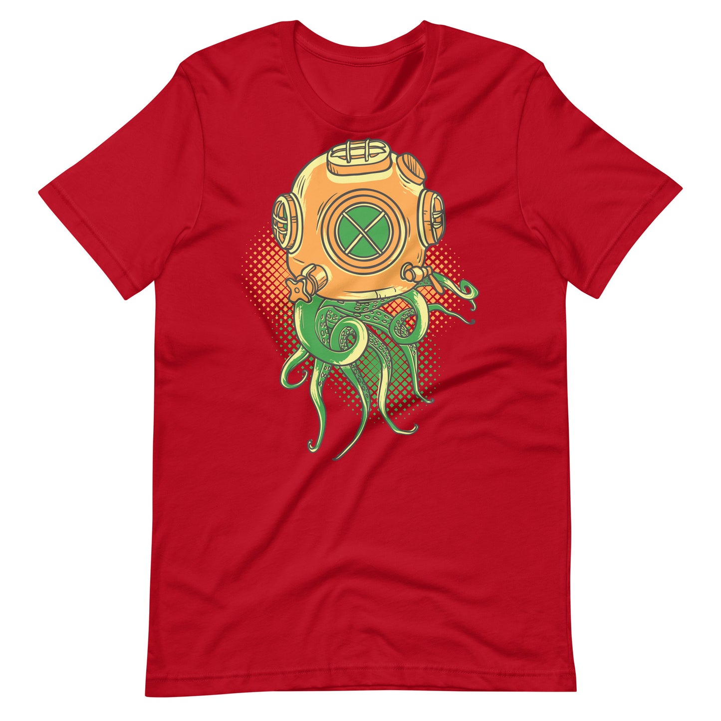 Printagon - Octopus - Unisex T-shirt - Red / XS