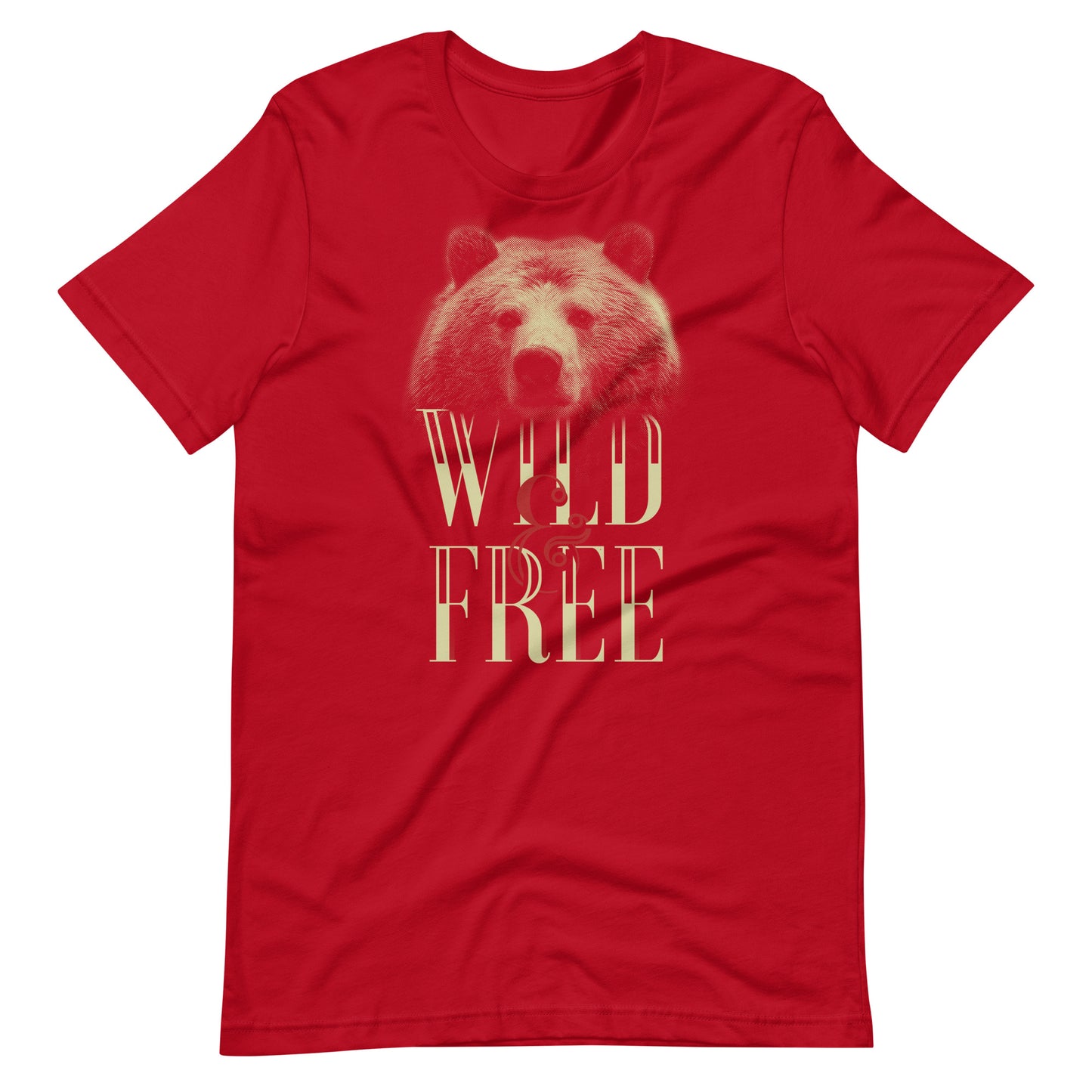 Printagon - Wild and Free - Unisex T-shirt - Red / XS