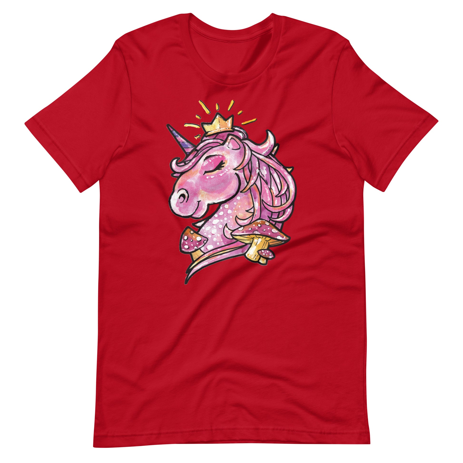 Printagon - Unicorn T-shirt - Red / XS