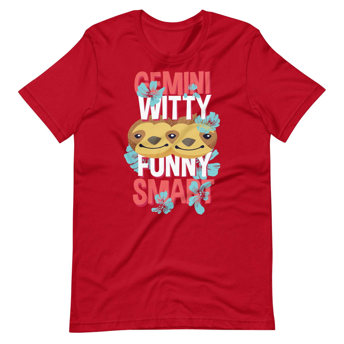 Printagon - Gemini T-shirt - Red / XS