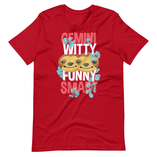 Printagon - Gemini T-shirt - Red / XS