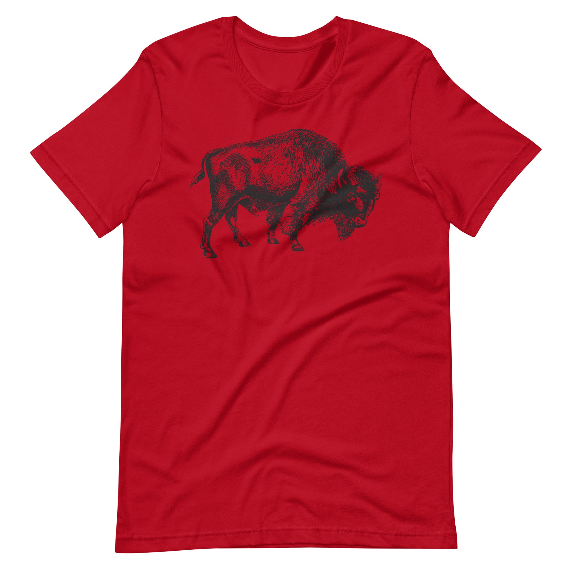 Printagon - Bull 002 - Unisex T-shirt - Red / XS