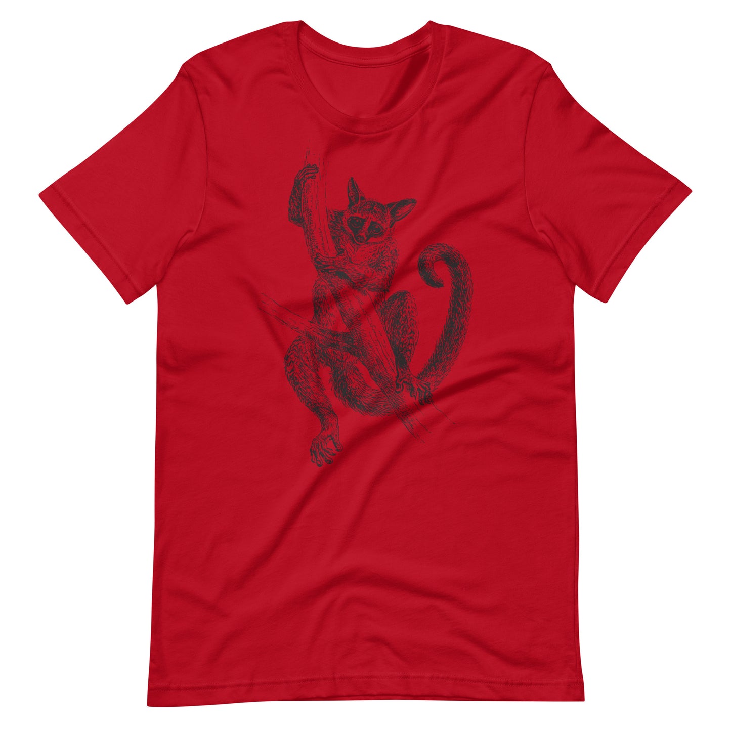 Printagon - Lemur - Unisex T-shirt - Red / XS