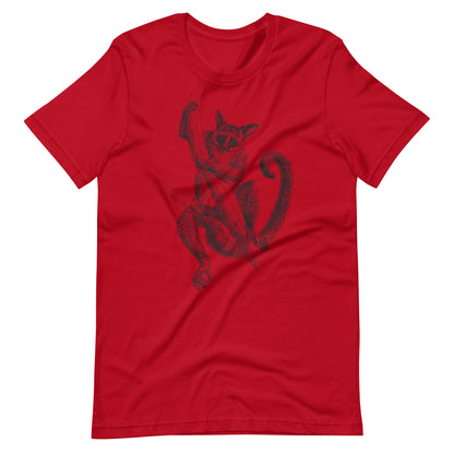 Printagon - Lemur - Unisex T-shirt - Red / XS