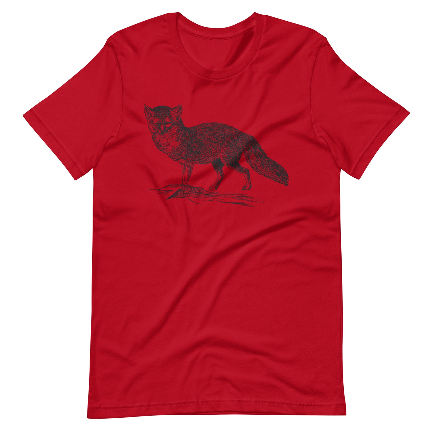 Printagon - Arctic Fox 002 - Unisex T-shirt - Red / XS