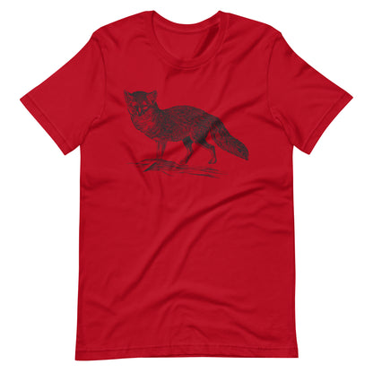 Printagon - Arctic Fox 002 - Unisex T-shirt - Red / XS