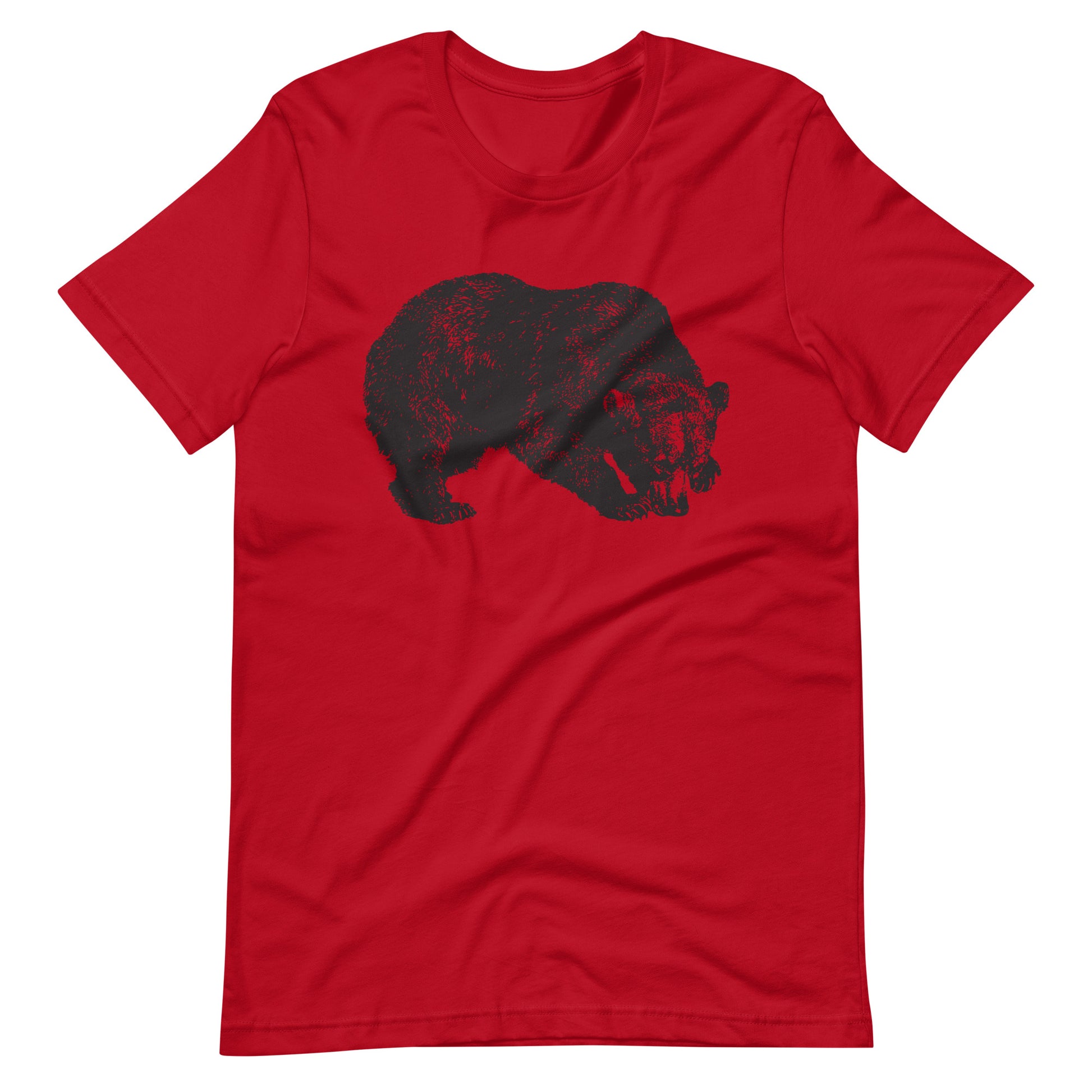 Printagon - American Black Bear - Unisex T-shirt - Red / XS