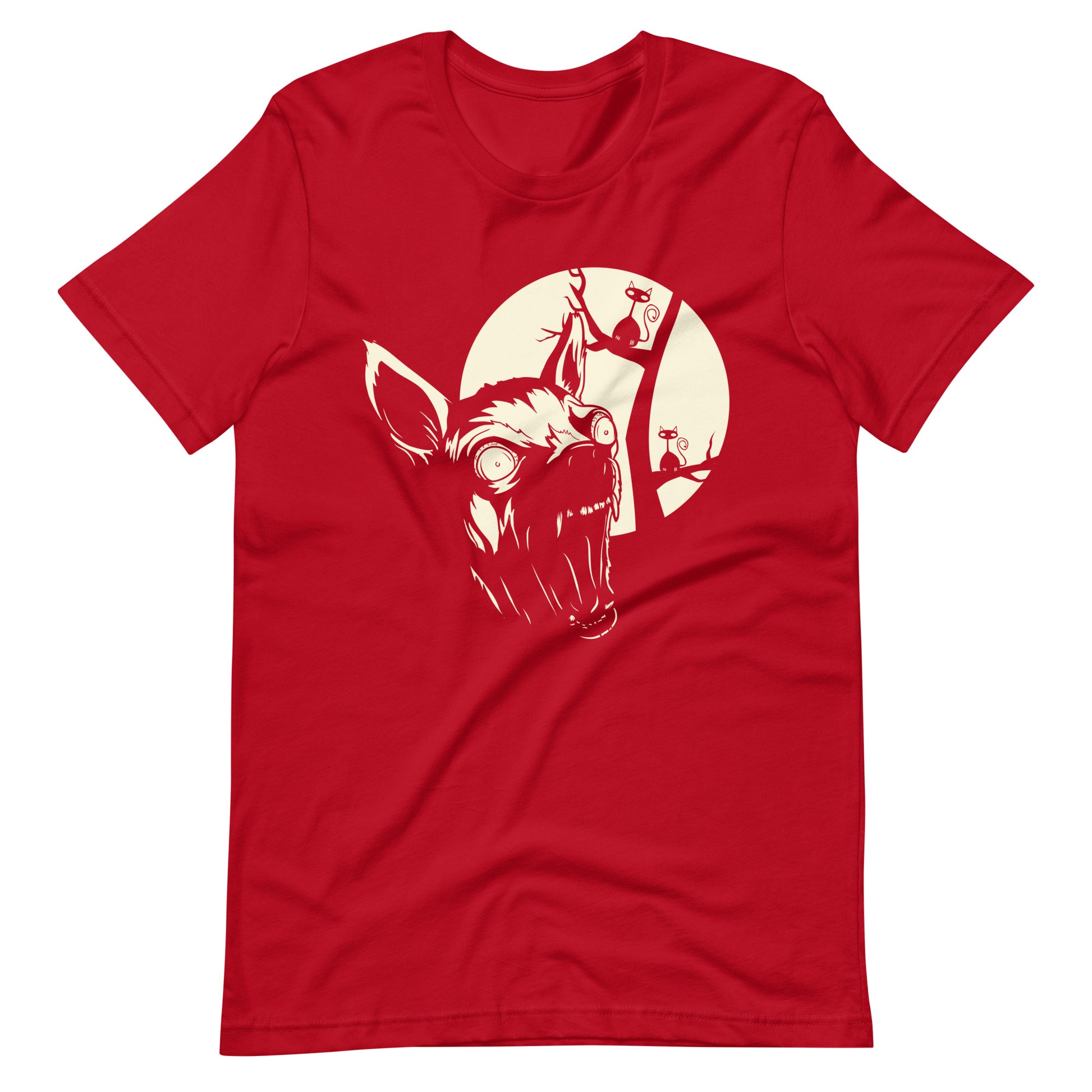 Printagon - Night Wild Animal - Unisex T-shirt - Red / XS