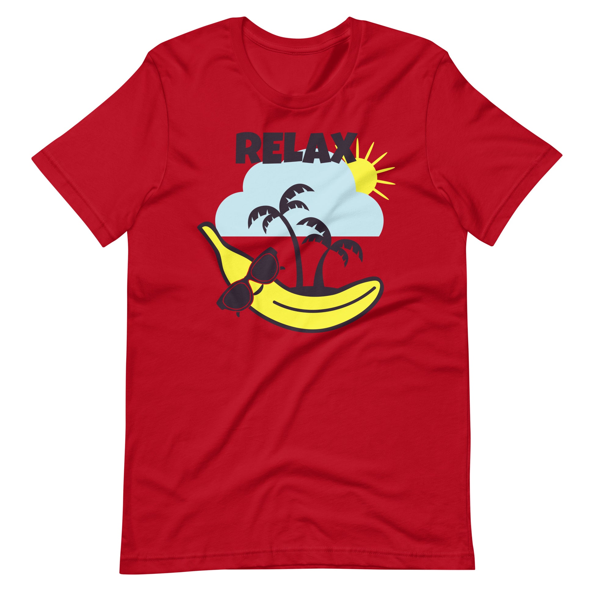 Printagon - Beach Banana Relax - Unisex T-shirt - Red / XS