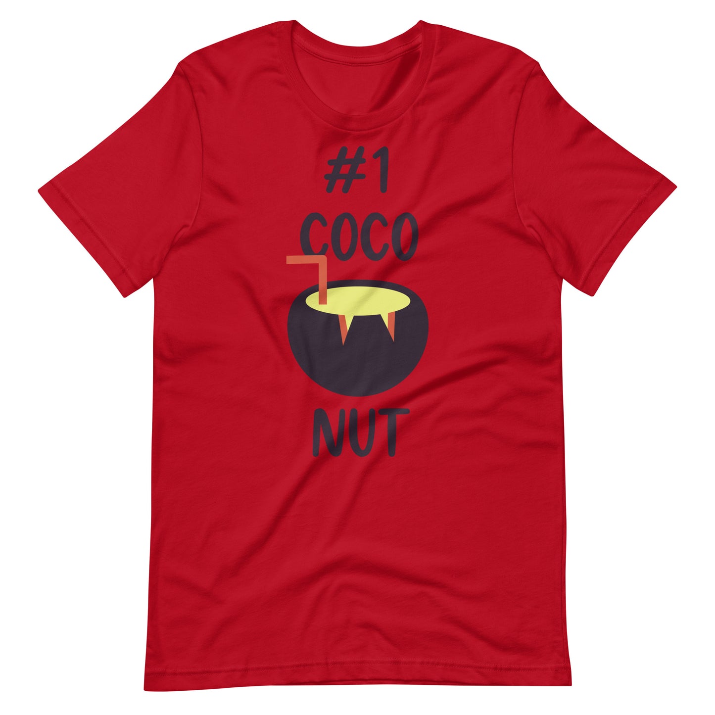 Printagon - Coconut #1 - Unisex T-shirt - Red / XS