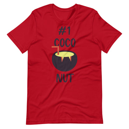 Printagon - Coconut #1 - Unisex T-shirt - Red / XS