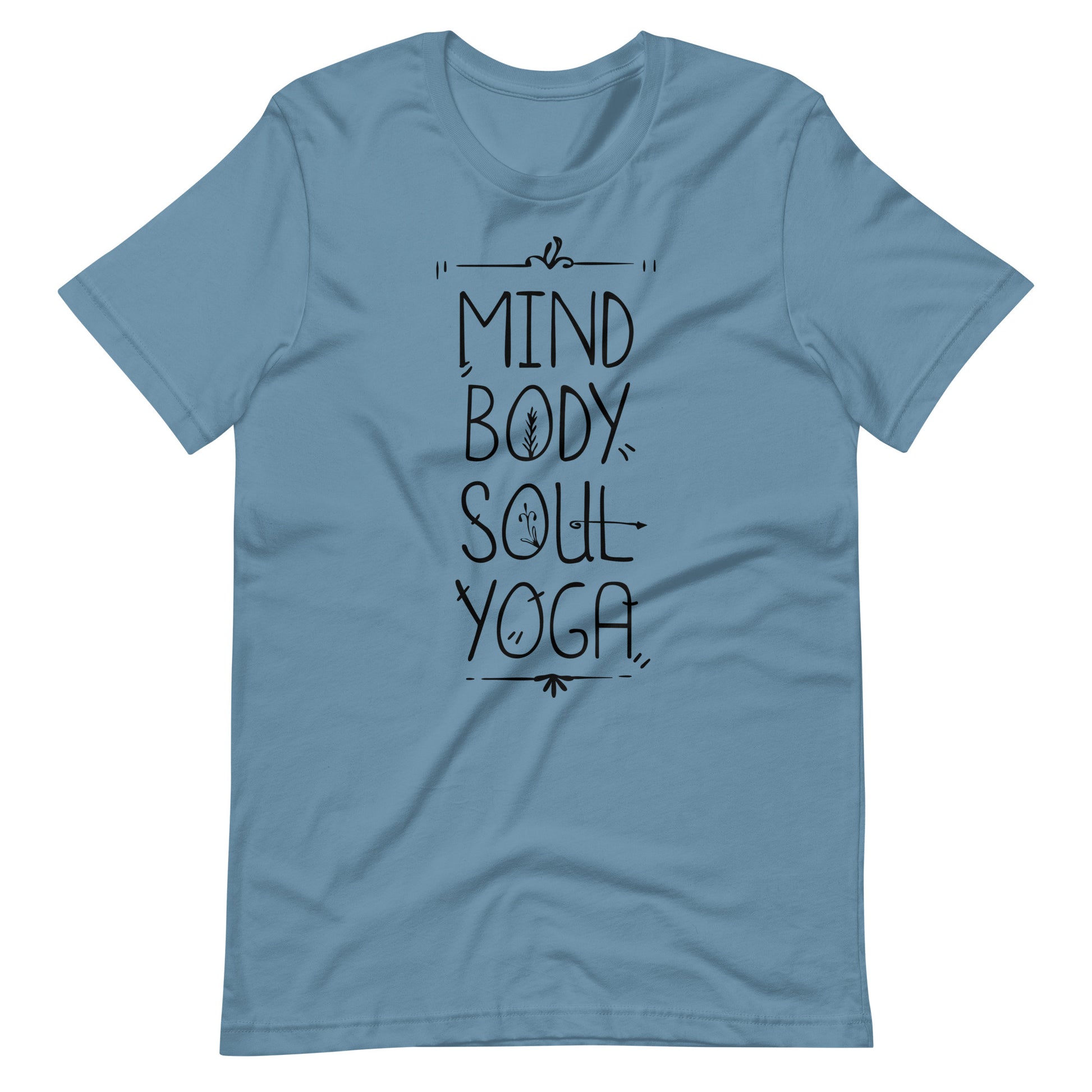 Printagon - Mind Body Soul Yoga - Unisex T-shirt - Steel Blue / S