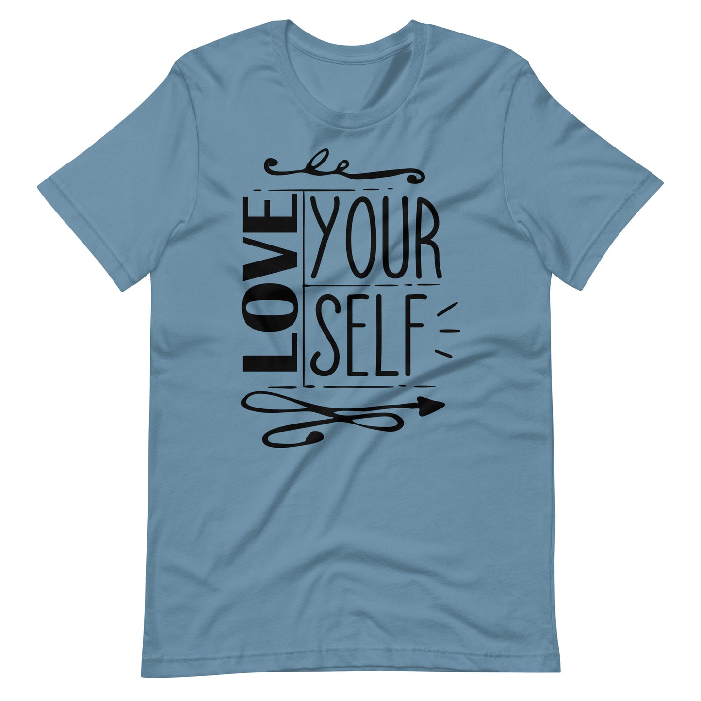 Printagon - Love Your Self - Unisex T-shirt - Steel Blue / S