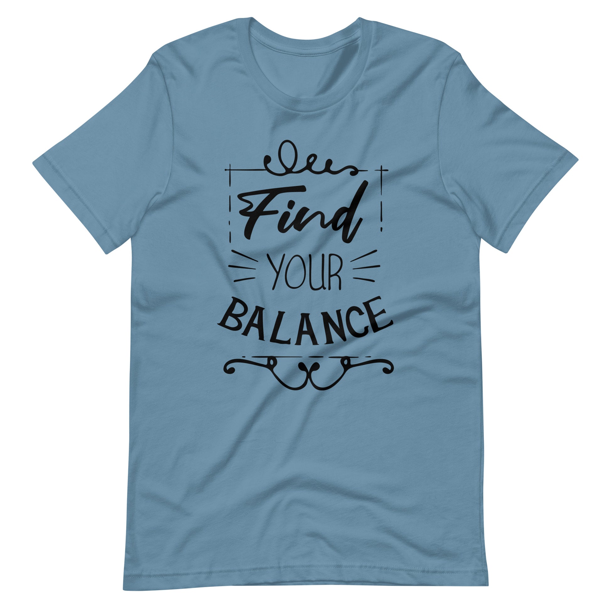 Printagon - Find Your Balance - Unisex T-shirt - Steel Blue / S