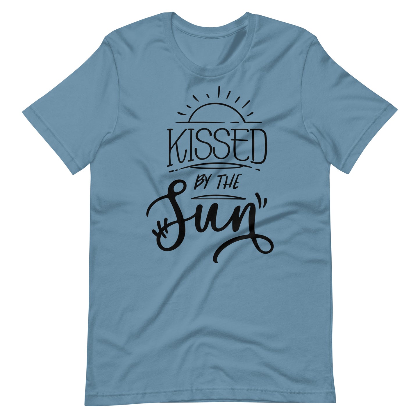 Printagon - Kissed By The Sun - Unisex T-shirt - Steel Blue / S