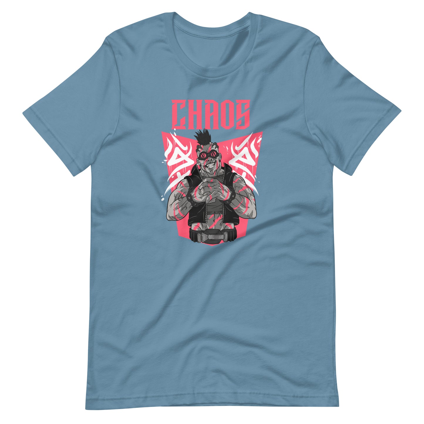 Printagon - Chaos Pink - Unisex T-shirt - Steel Blue / S