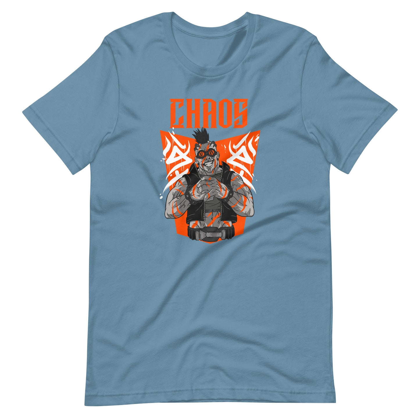 Printagon - Chaos Orange - Unisex T-shirt - Steel Blue / S