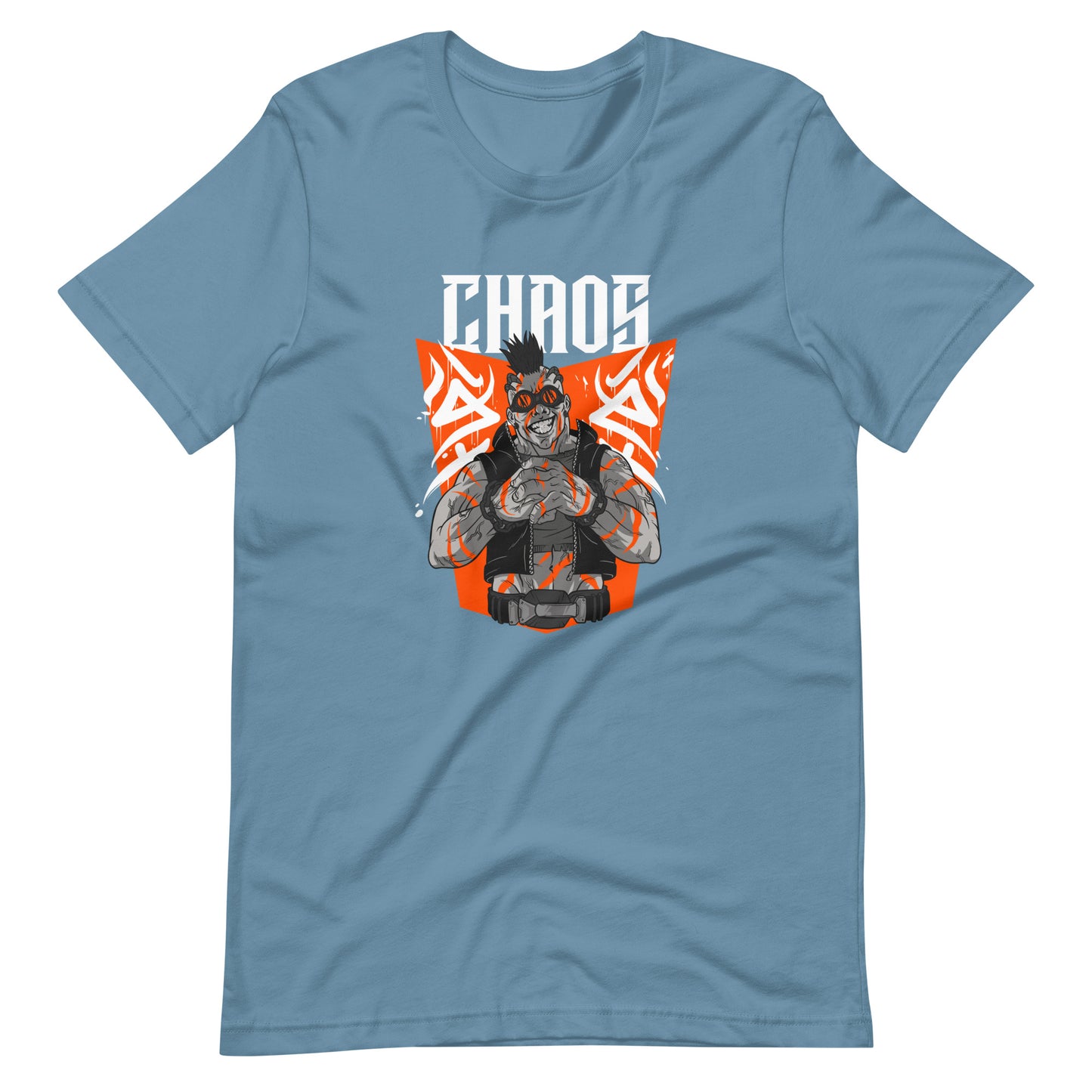 Printagon - Chaos Orange 002 - Unisex T-shirt - Steel Blue / S