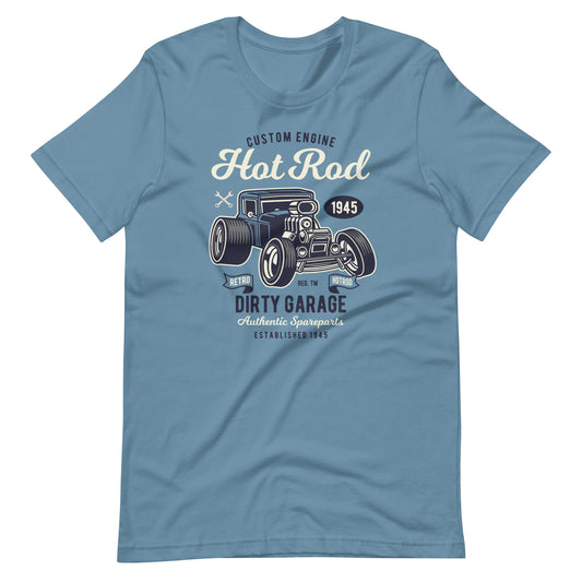 Printagon - Hot Rod Dirty Garage - T-shirt - Steel Blue / S