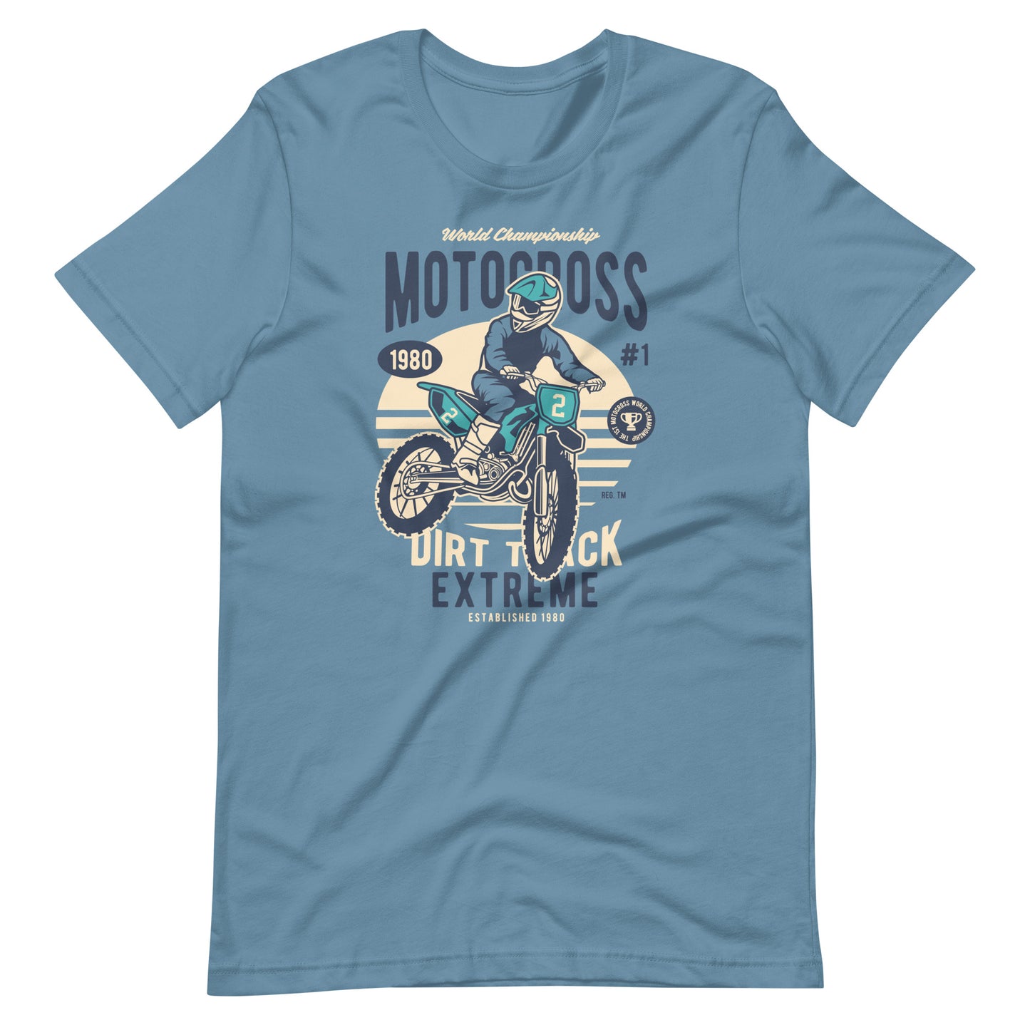 Printagon - Motocross Extreme 002 - T-shirt - Steel Blue / S