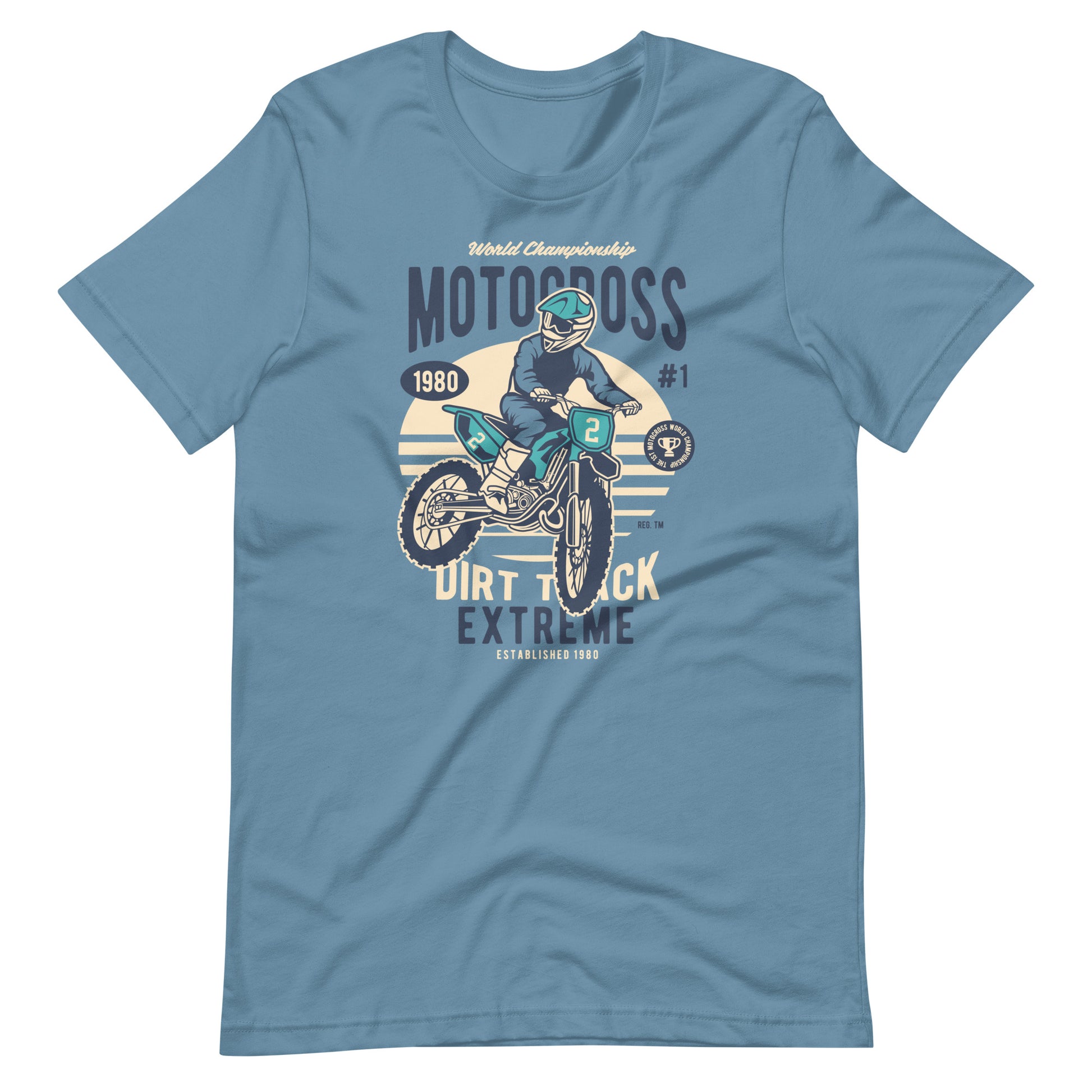 Printagon - Motocross Extreme 002 - T-shirt - Steel Blue / S