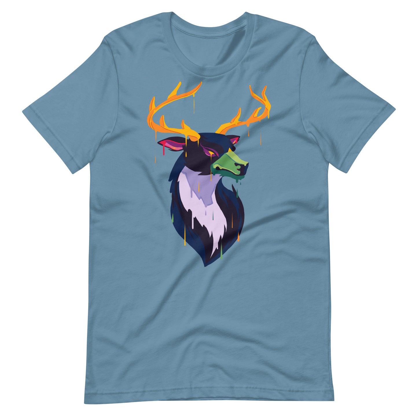 Printagon - Designious Stag - T-shirt - Steel Blue / S