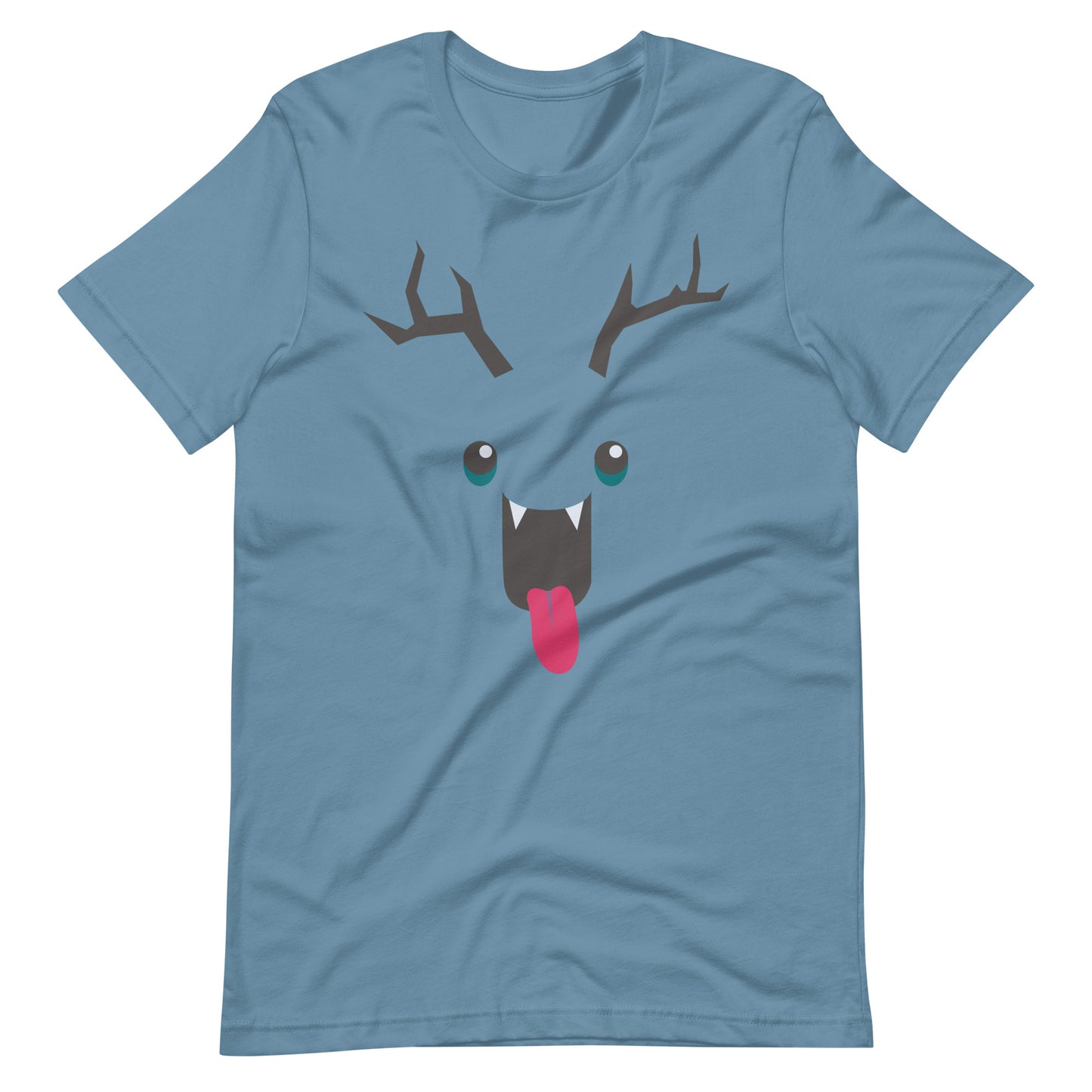 Printagon - Funny Deer - Unisex T-shirt - Steel Blue / S