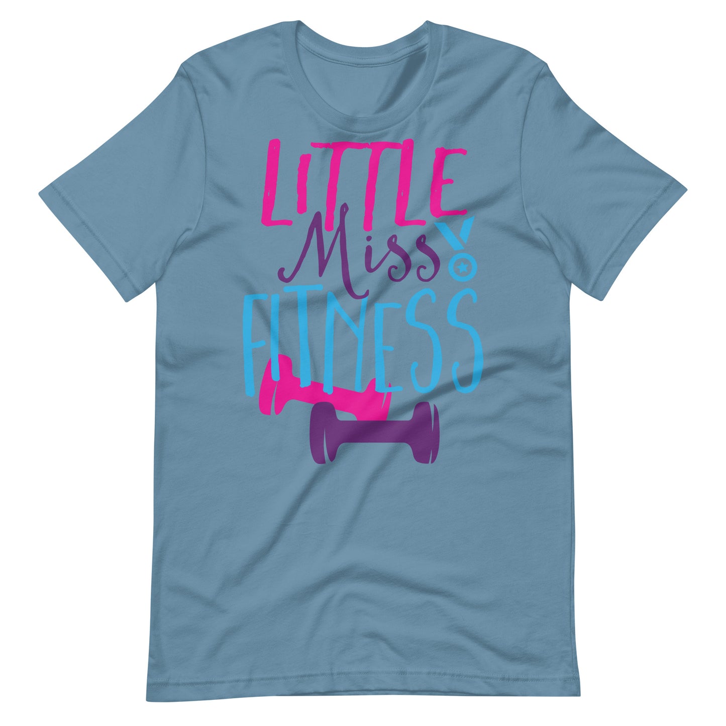 Printagon - Little Miss Fitness - T-shirt - Steel Blue / S