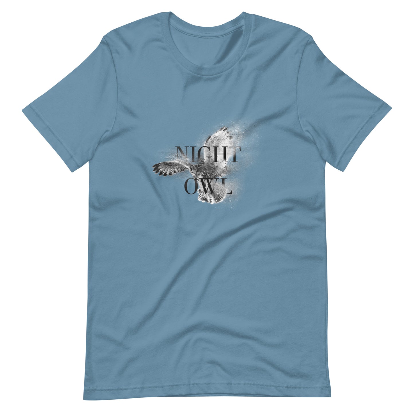 Printagon - Night Owl - Unisex T-shirt - Steel Blue / S