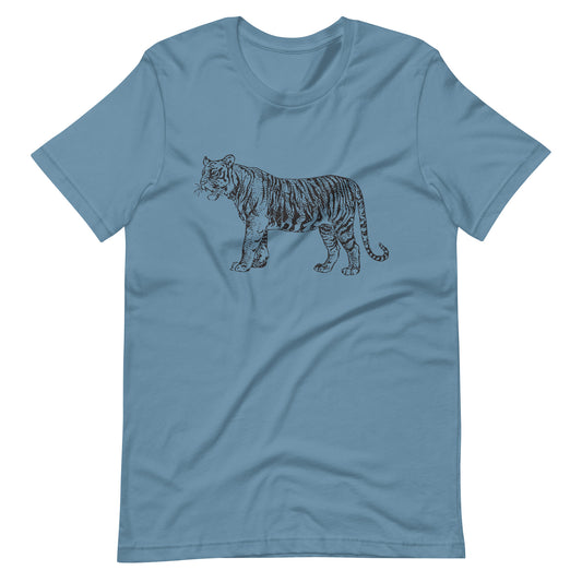 Printagon - Lion 003 - Unisex T-shirt - Steel Blue / S