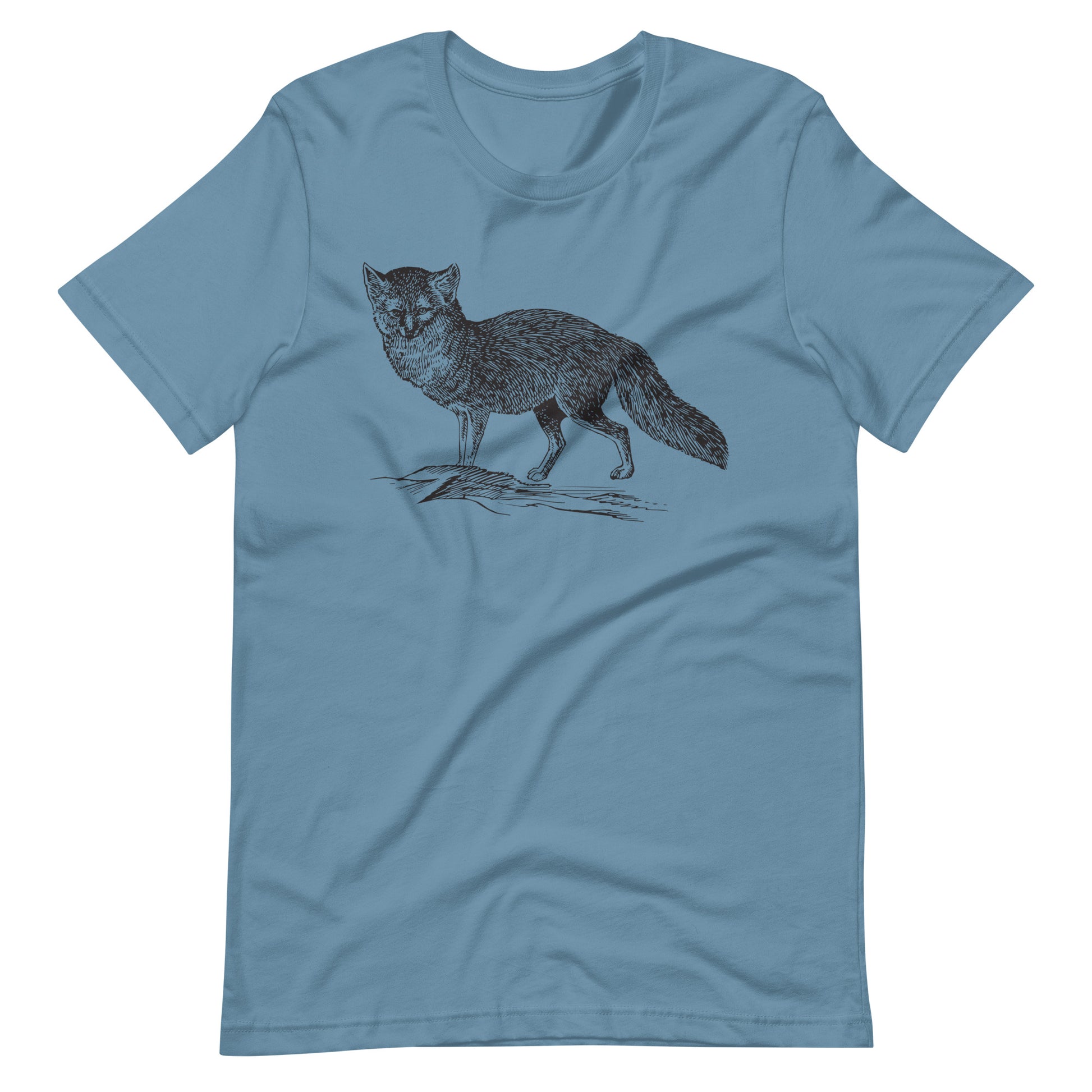 Printagon - Arctic Fox 002 - Unisex T-shirt - Steel Blue / S