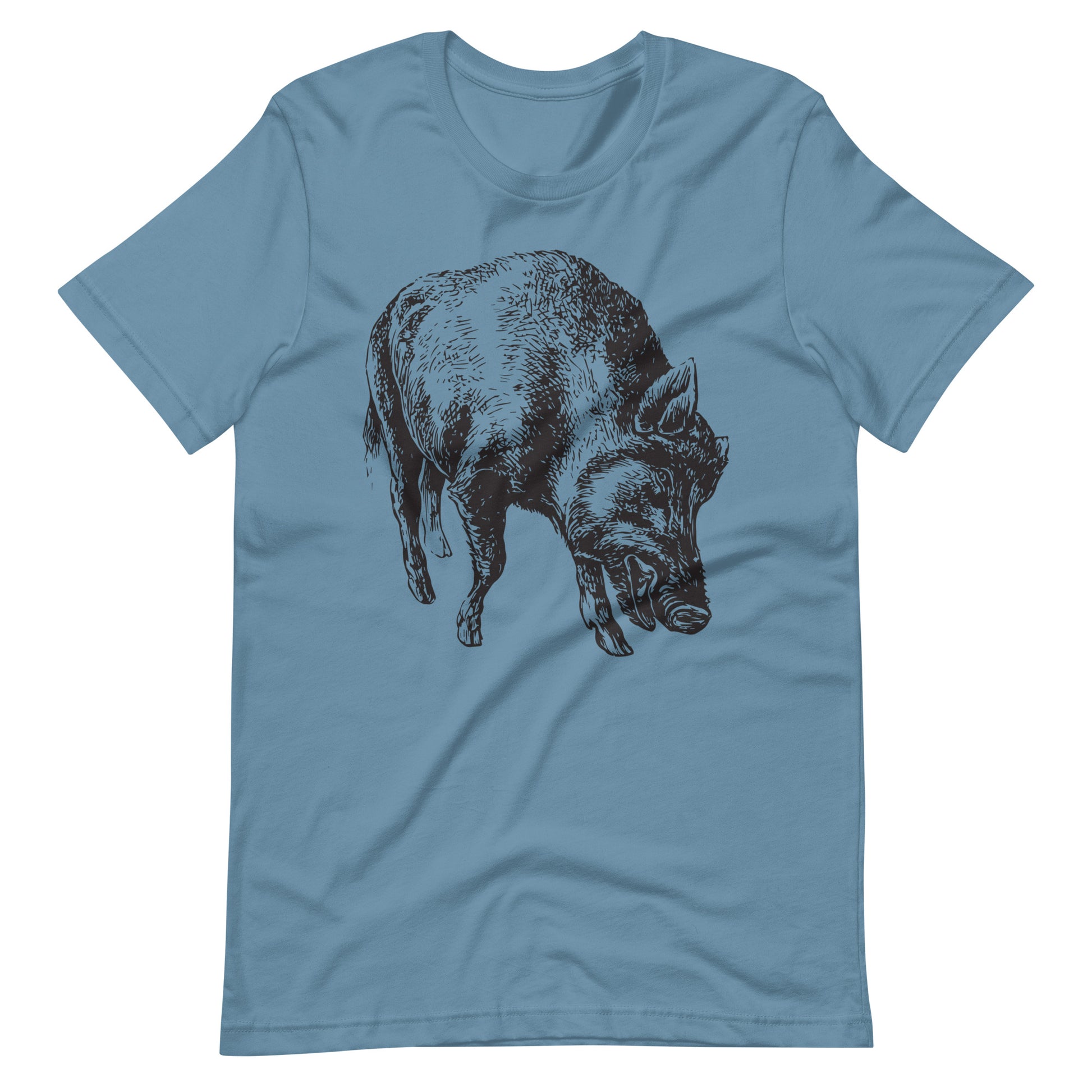 Printagon - Wild Boar - Unisex T-shirt - Steel Blue / S