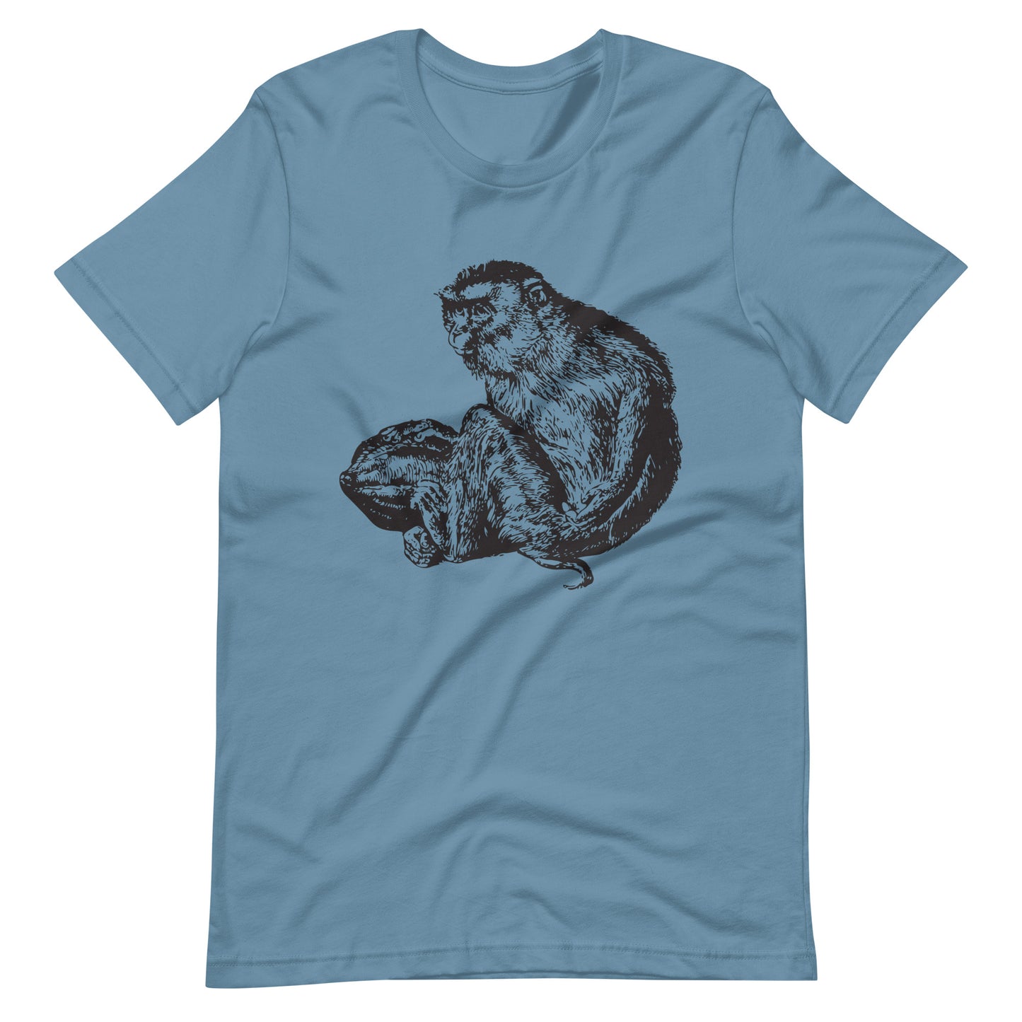 Printagon - Monkey 002 - Unisex T-shirt - Steel Blue / S