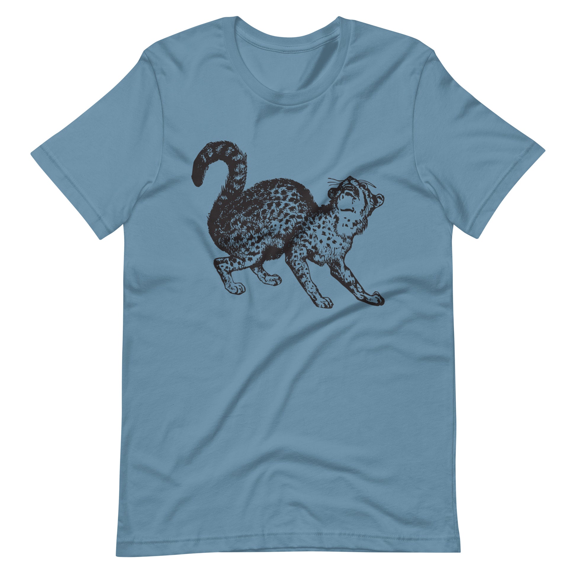 Printagon - Wild Cat - Unisex T-shirt - Steel Blue / S