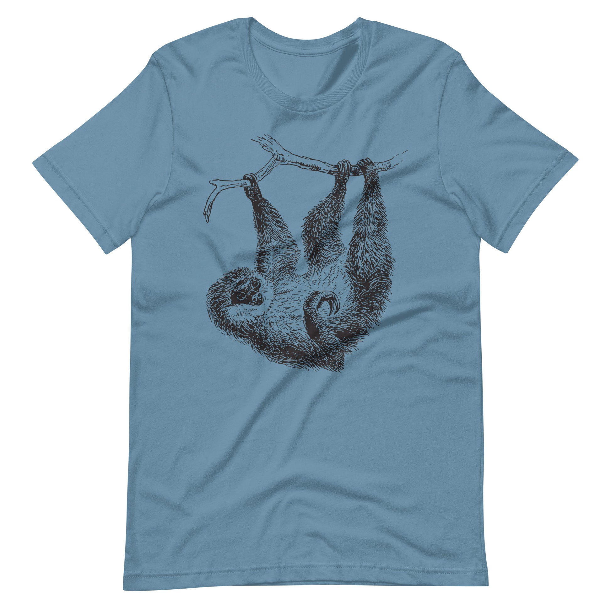 Printagon - Sloth - Unisex T-shirt - Steel Blue / S