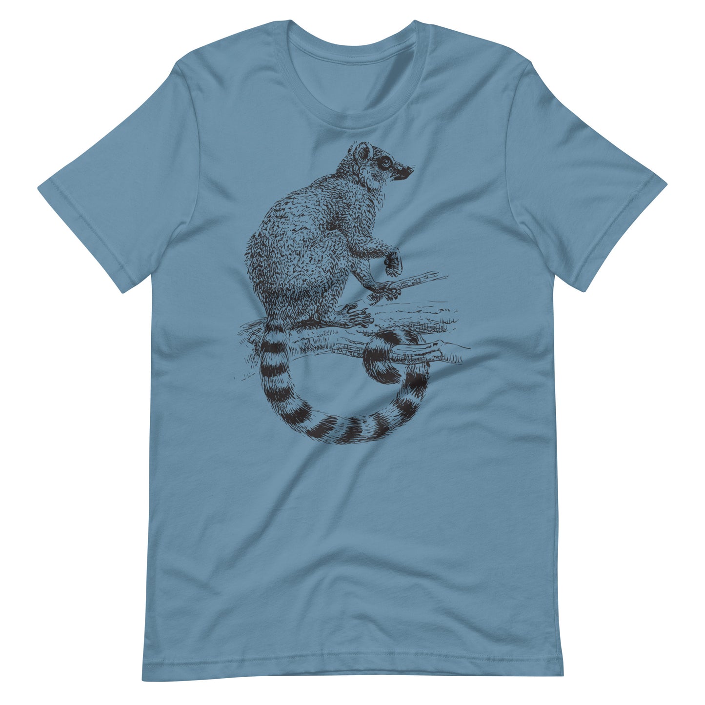 Printagon - Raccoon - Unisex T-shirt - Steel Blue / S