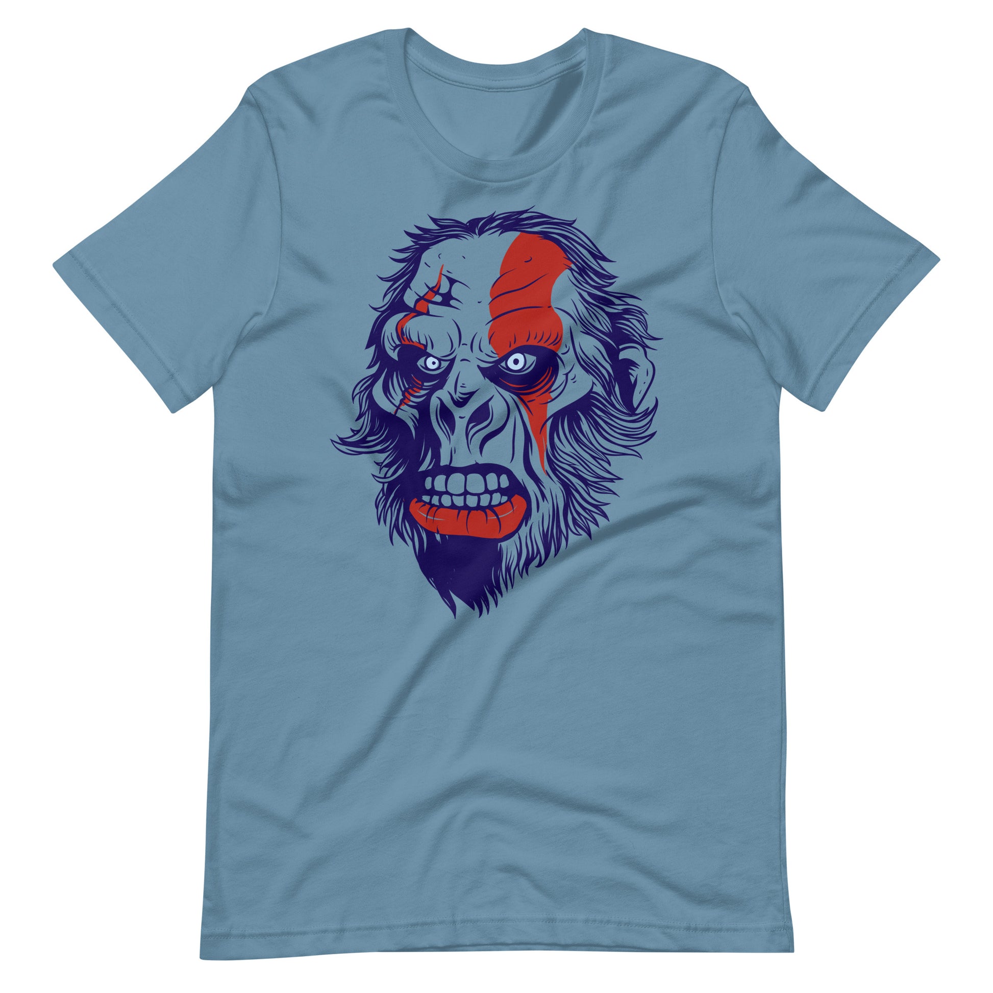 Printagon - Scary Head - Unisex T-shirt - Steel Blue / S