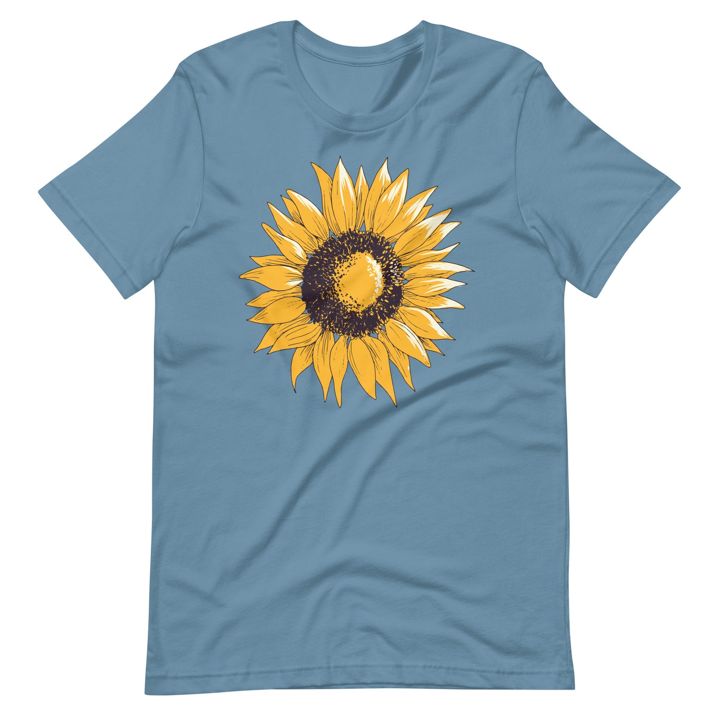 Printagon - Sun Flower - T-shirt - Steel Blue / S