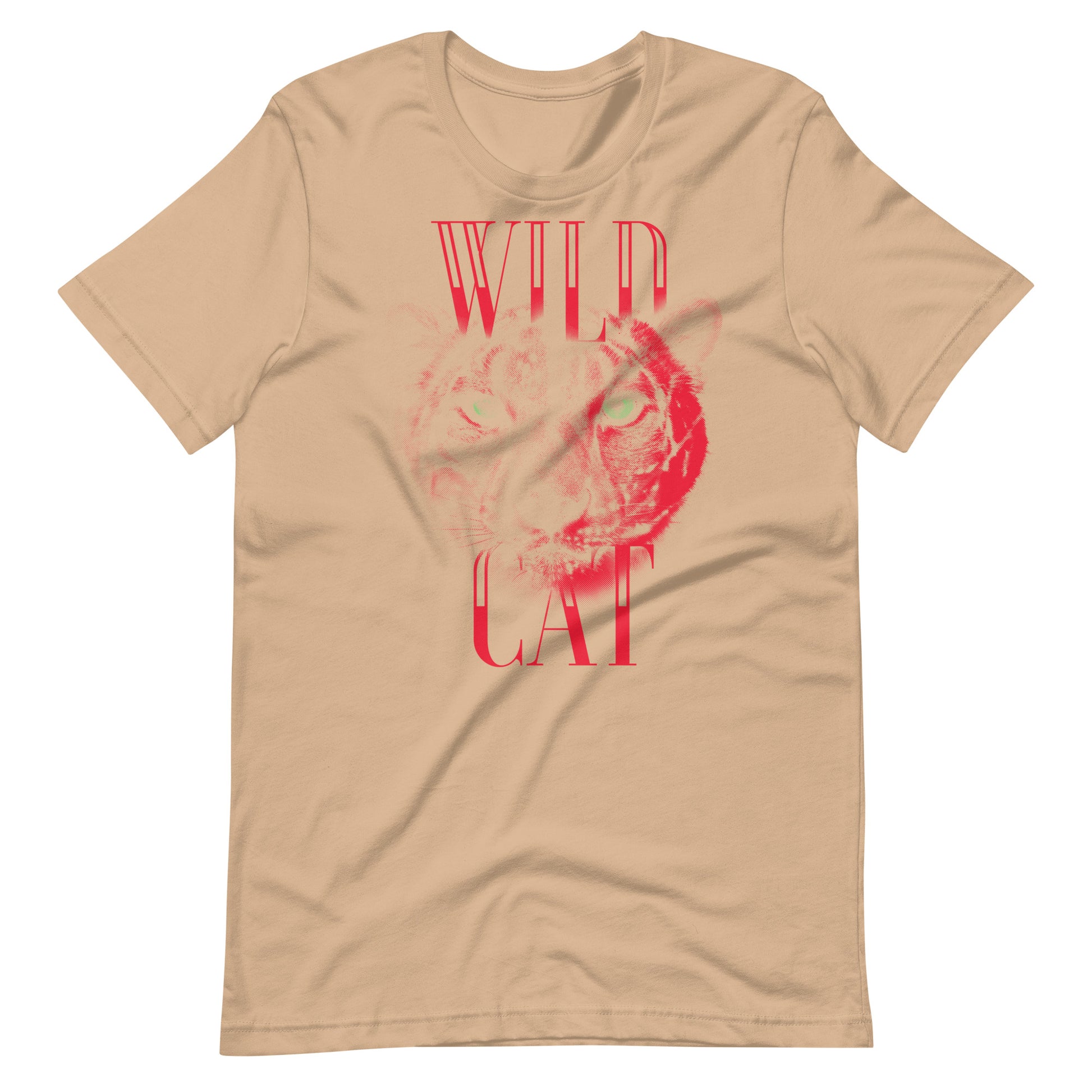 Printagon - Wild Cat - Unisex T-shirt - Tan / XS