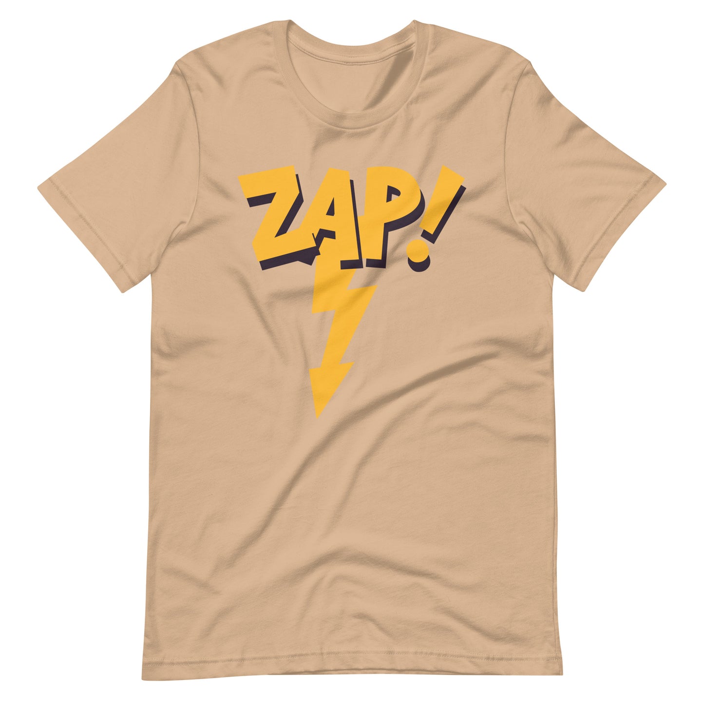 Printagon - Zap! - Unisex T-shirt - Tan / XS