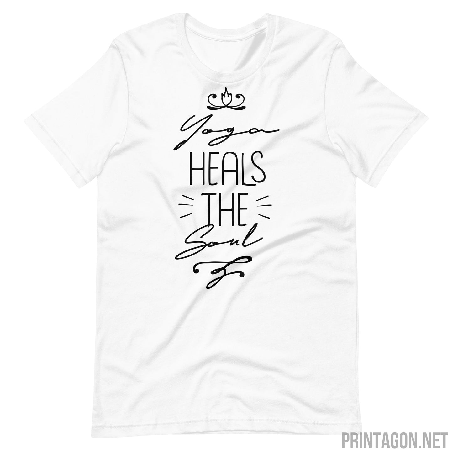 Yoga Heals The Soul - Unisex T-shirt - White / XS Printagon